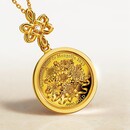 天皇皇后両陛下 モンゴル国御訪問記念＜友愛の花束＞純金コインとダイヤモンドの宝飾ペンダント