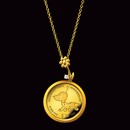 ヴィンテージ・スヌーピー金貨　宝飾コインペンダント