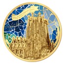 ガウディ没後100年　ガウディ財団公式 純金製カラー貨幣