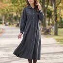 ＜ラ・フェミニーヌ＞スリムに見えるピンタック入りAラインワンピース