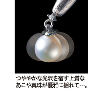 美品・皇居の花暦 ＜本真珠と天然宝石の宝飾ペンダント