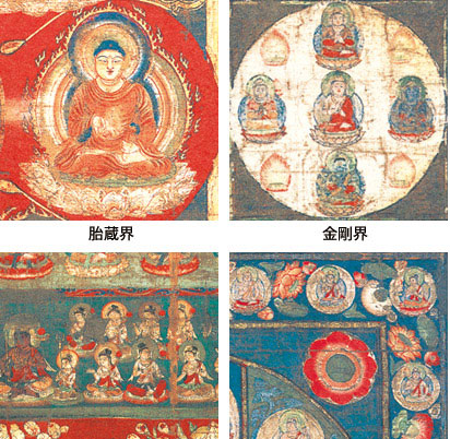 瞑想等に！世界遺産東寺　国宝曼荼羅図（金剛界・胎蔵界）　複写2種セット 瞑想等に！世界遺産東寺 国宝曼荼羅図（金剛界・胎蔵界） 複写2種