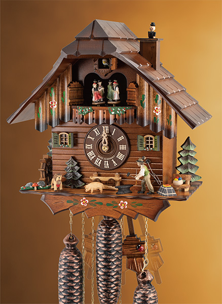 森の鍛冶屋と仲間たち　オルゴールとからくり仕掛けの木彫りカッコウ時計