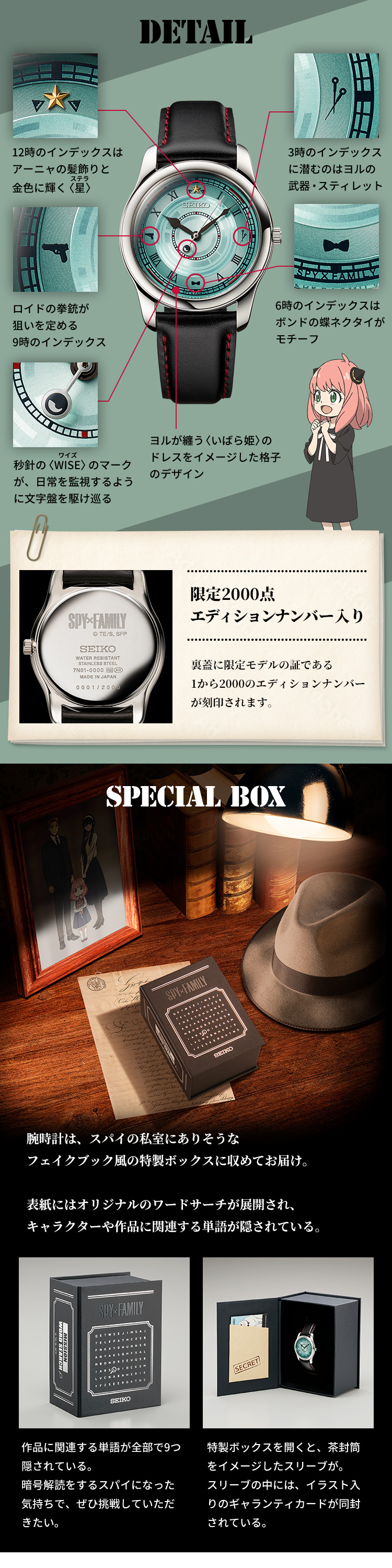 SPY×FAMILY セイコー コラボウォッチ 1回着用ほぼ未使用品-