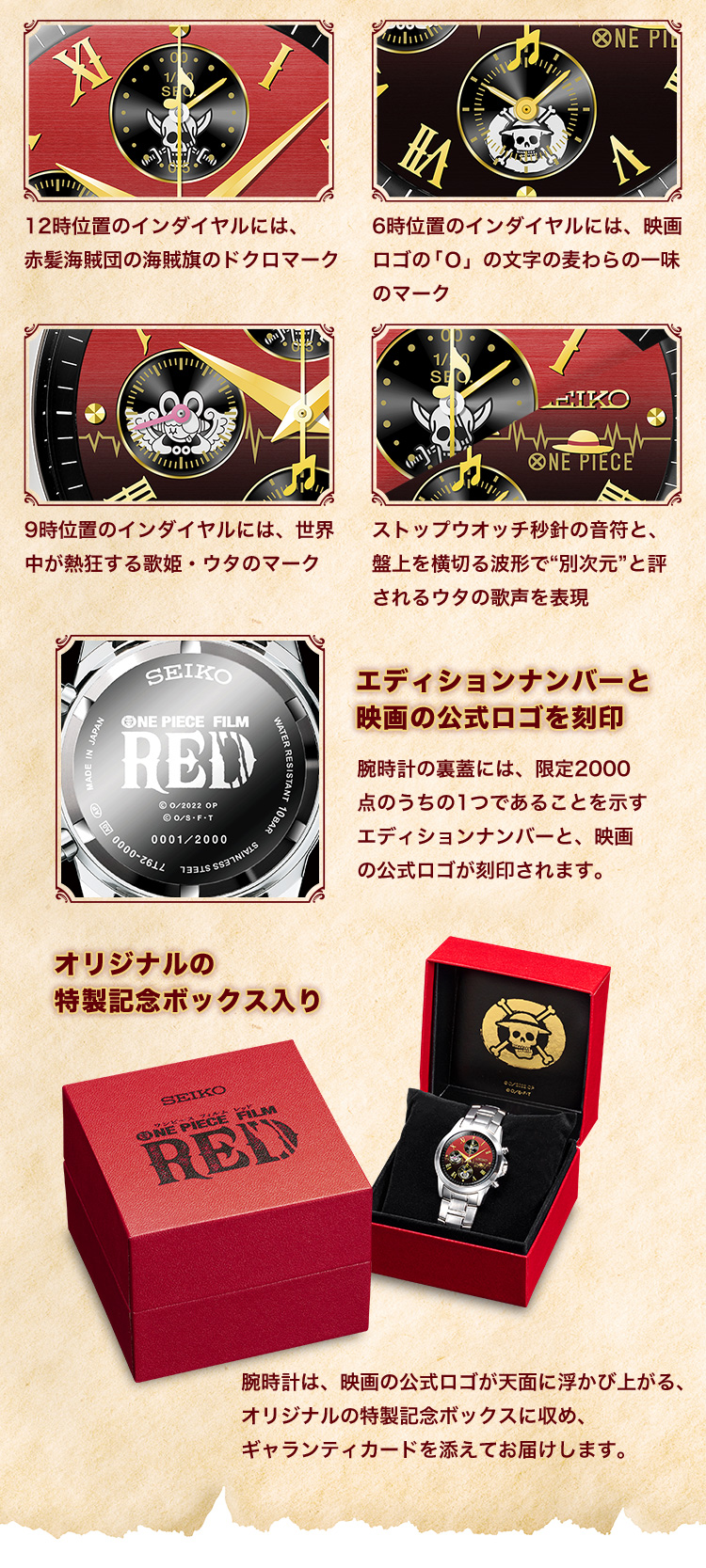 希少！！】 ONE PIECE film RED SEIKO 腕時計 クォーツ ワンピース ...